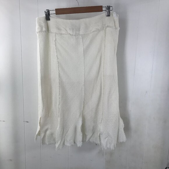 WDNY white boucle gored skirt size 14 - Picture 1 of 3